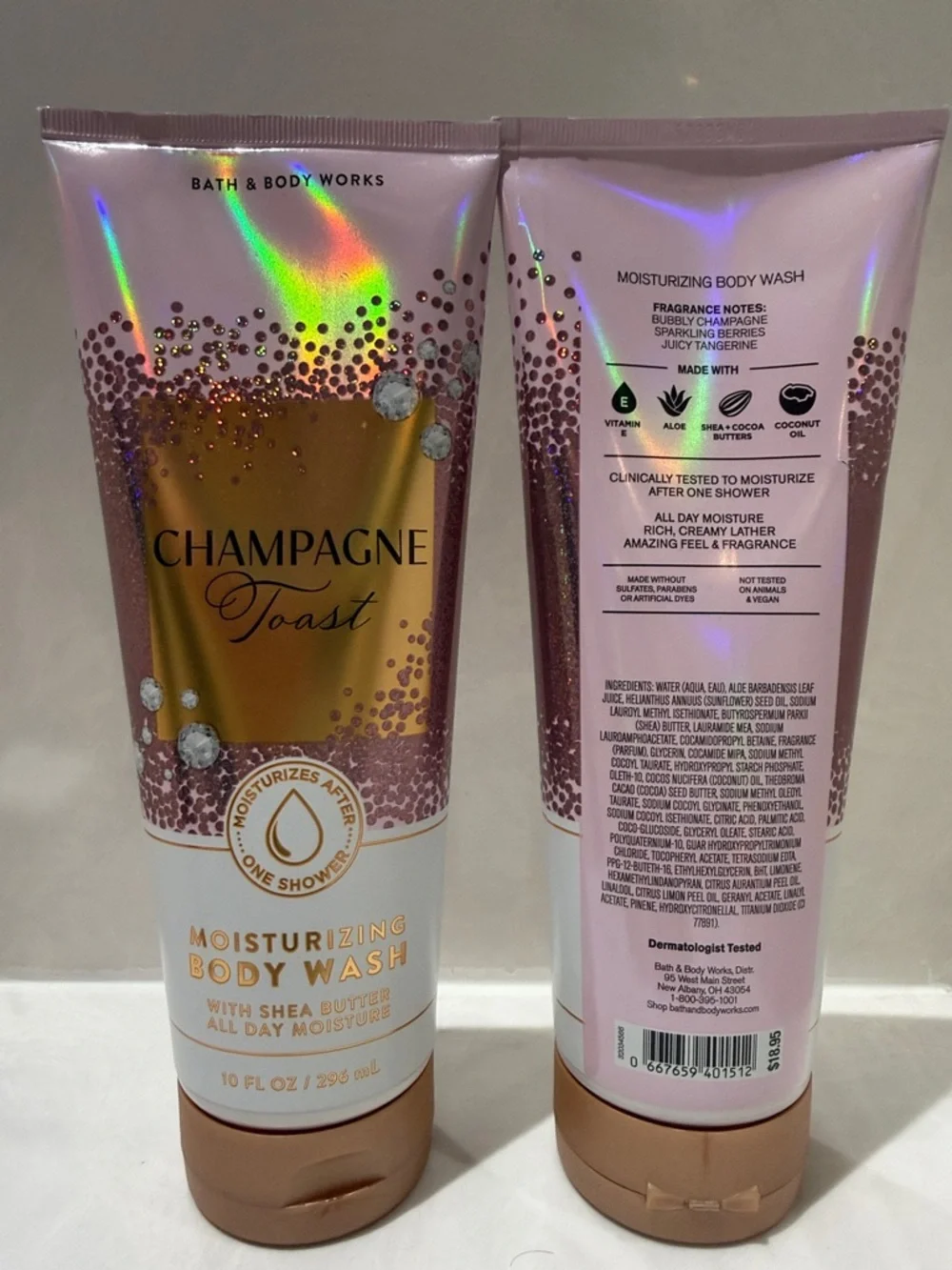 Bath & Body Works Champagne Toast Moisturizing Body Wash 2 - 10 FLOZ Full Size